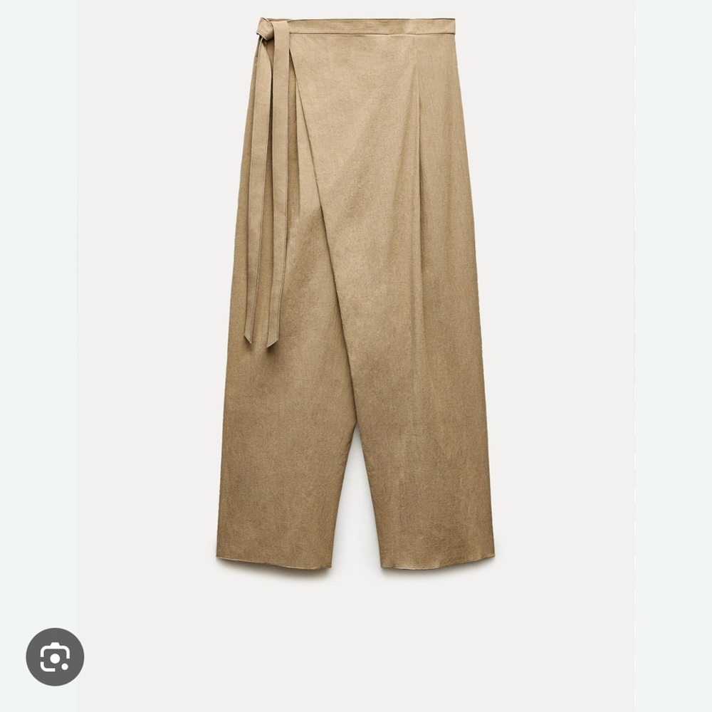 ZARA Tan Wrap Pants